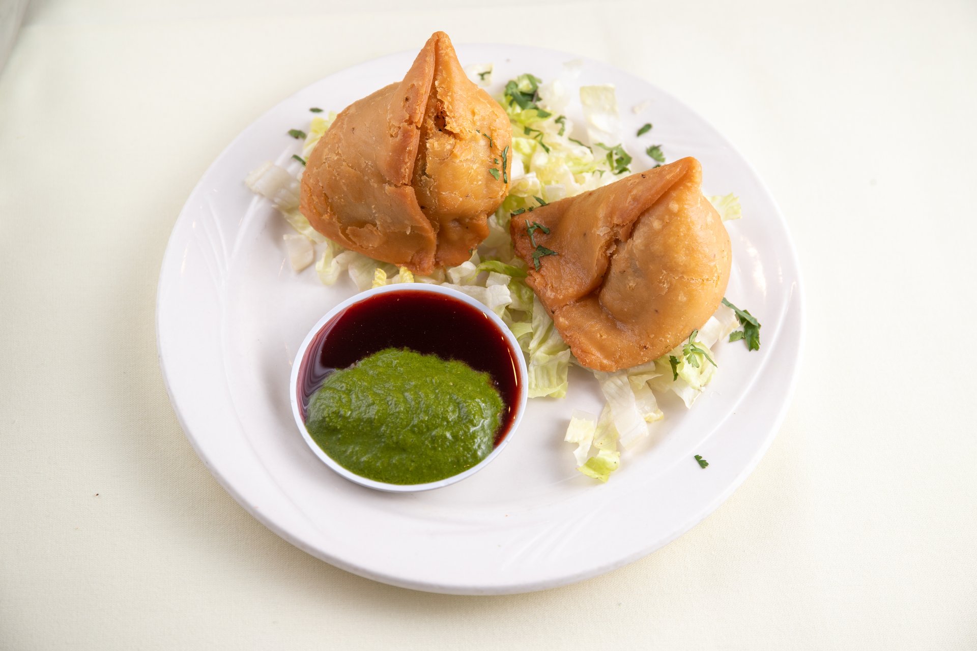 Samosa Inchinnan Saffron Grill — Indian & Levantine Live-Fire Kitchen